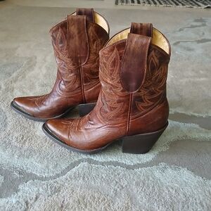 IDYLLWIND Miranda Lambert WHEELS BROWN LEATHER WESTERN BOOTIES